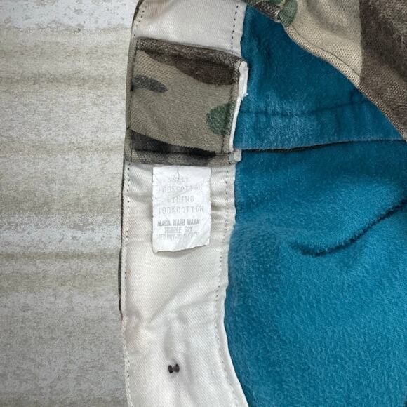 Vintage Duck Hunting Camo Tactical Pants Baggy Wide Leg Insulate 100% Cotton 90s - Picture 4 of 8